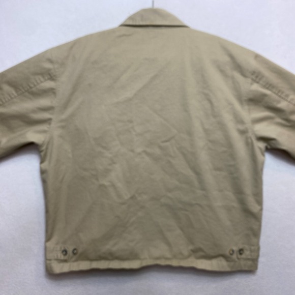 Vintage Hard Rock Cafe Jacket Mens Large Tan Full Zip Lined 90s Bomber - Picture 11 of 16